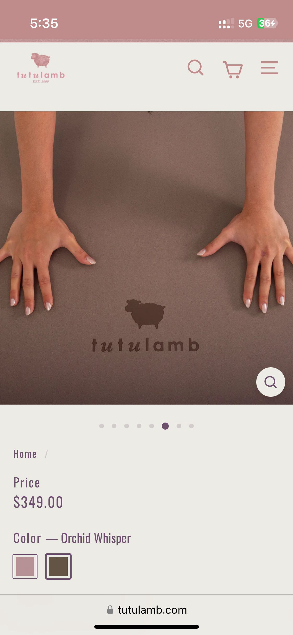 tutulamb瑜伽垫肉桂棕