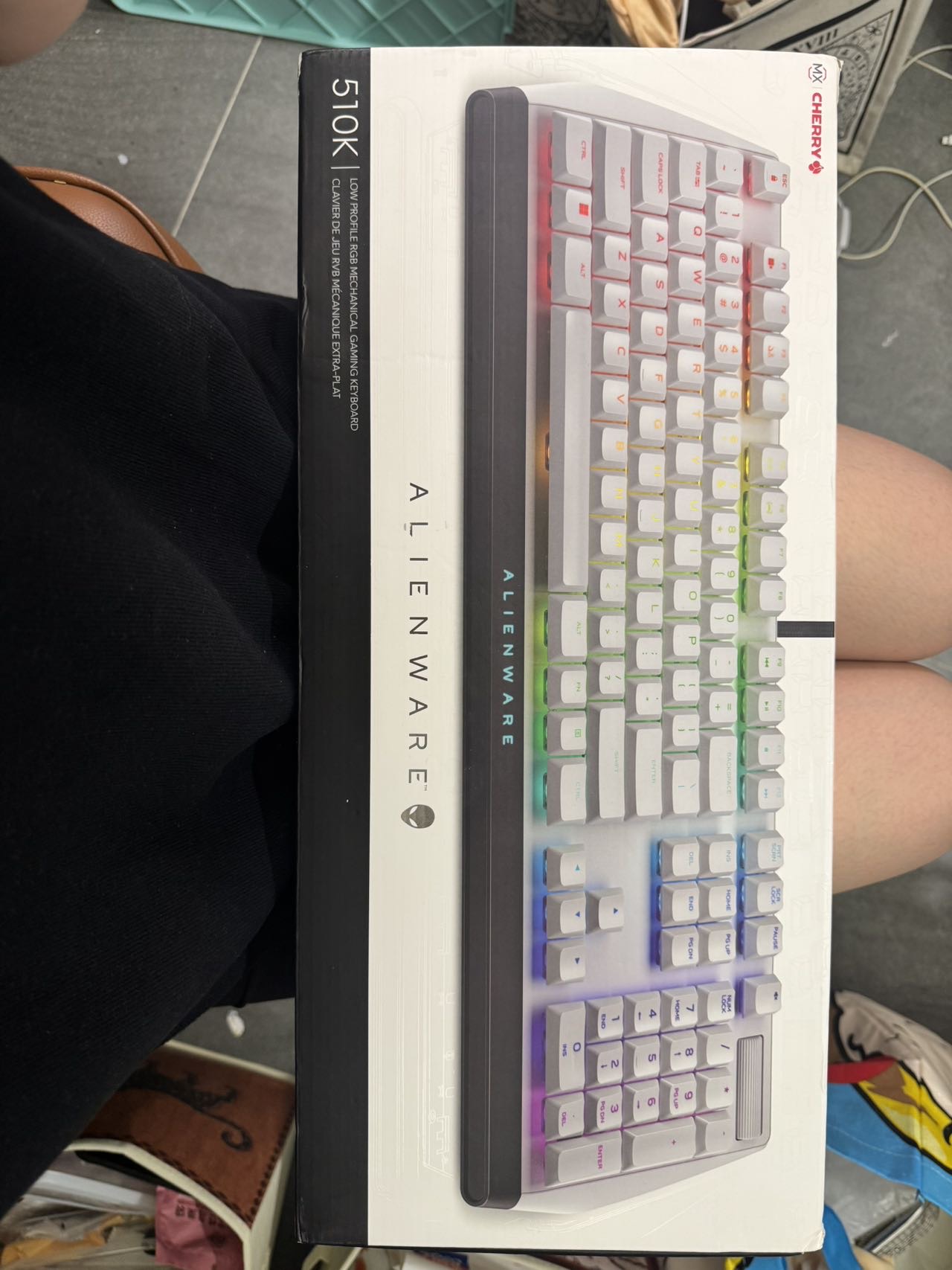 外星人（Alienware）AW510K 游戏机械键盘有线键盘 机械矮红轴 电竞RGB外设