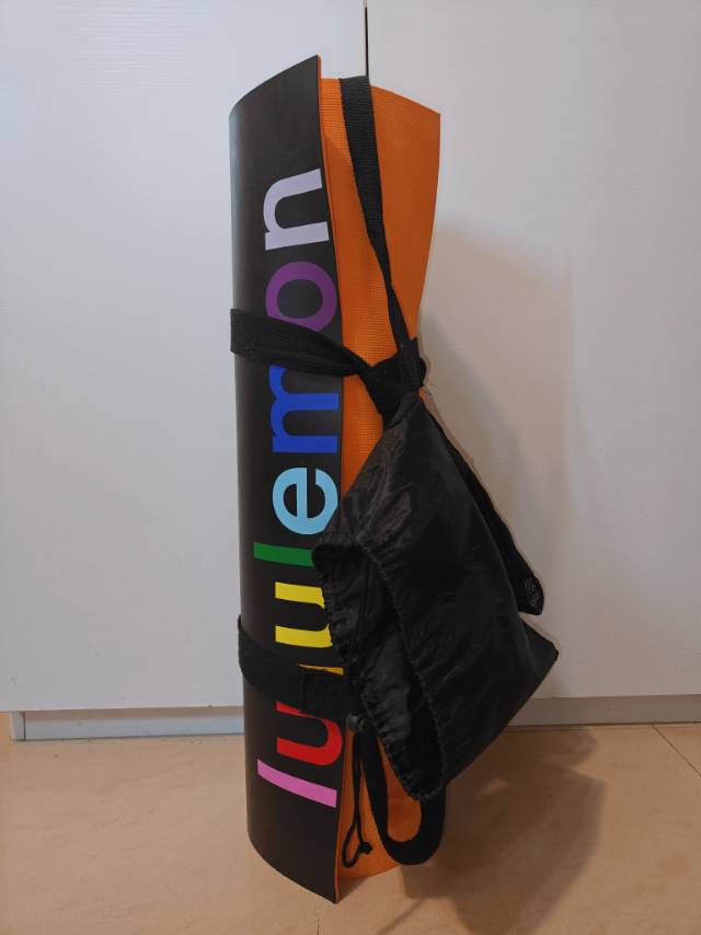 Lululemon 彩虹瑜伽垫 黑橙
