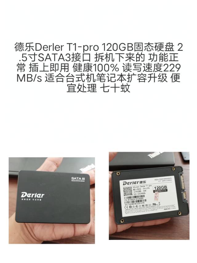 德乐Derler T1-pro 120GB固态硬盘