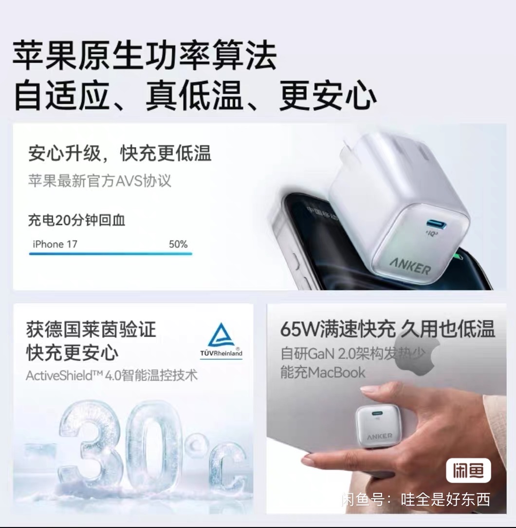 苹果18充电器（品牌安克）